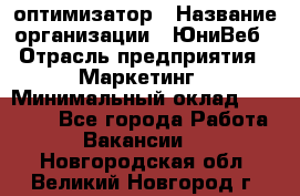 SEO-оптимизатор › Название организации ­ ЮниВеб › Отрасль предприятия ­ Маркетинг › Минимальный оклад ­ 20 000 - Все города Работа » Вакансии   . Новгородская обл.,Великий Новгород г.